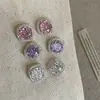 Pendientes Super Brillantes de Circonita Rosa Forma de Cubo de Azúcar para Mujer, Pequeños y Delicados, Elegantes y Modernos, Pendientes Elegantes para el Día a Día