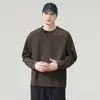 Sudadera Nueva Redonda para Hombre de Primavera y Otoño 2026, Top Holgado Casual Talla Grande, Camiseta de Manga Larga Versátil para Hombre