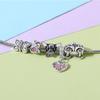 Pulsera Panjia Dora DIY con Cuentas Explosiones Transfronterizas Mariposa Accesorios para Coche Aleación Cabeza de Perro Corazón de Melocotón Pulsera de Diamantes Adhesivos