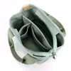 Bolsa de Lona Casual Simple Estilo Japonés para Mujer de Gran Capacidad Ligera Bolsa para Fiambrera de Oficinista Almacenamiento Multicapa Bolso de Mano Portátil