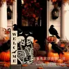 Banderas de Jardín Personalizadas Transfronterizas con Gato Negro, Calavera, Elfo, Calabaza, Decoraciones de Patio de Halloween, Banderas Impresas por Ambos Lados