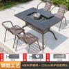 Mesas y Sillas para Barbacoa al Aire Libre Yuanmao Parrilla Eléctrica Sin Humo Parrilla de Carbón Olla Caliente Patio Exterior Terraza Jardín Combinación de Mesa y Silla para el Hogar