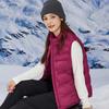 Chaleco de plumón de talla grande para mujer, Chaleco de plumón de pato blanco de alta gama para hombre, Chaleco cálido para pareja con cuello alto, Uniforme de clase de otoño e invierno con logotipo impreso