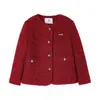 Chaqueta Acolchada para Niña Invierno 2025 Nueva Elegante Estilo Chanel Gruesa Cálida Chaqueta de Año Nuevo para Niños