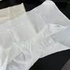 Pantalones Cortos de Seguridad de Seda de Hielo para Mujer Dos en Uno 10A Antibacterianos Entrepierna Extendida Encaje sin Costuras Empalmado Calzones Tipo Boxer para Mujer