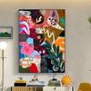 Pinturas Decorativas para Colgar en la Sala de Estar, Dormitorio, Comedor; Pinturas de Entrada Texturizadas; Arte de Pared Artístico; Tapa de Caja Eléctrica; Escena de Café