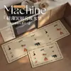 Tapetes para Piso de Cocina, Tapetes Domésticos de Lino y Barro Diatomeas Absorbentes de Agua y Aceite, Tapetes para Pies Domésticos Limpiables con Trapo, Lavables, Resistentes a Manchas