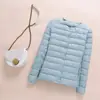 Nueva Chaqueta de Plumón sin Cuello para Mujer Otoño/Invierno 2026, Ligera y Conveniente, Abrigo Corto de Plumón para Mujer de Cuello Redondo Ajustado