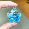 Chaveiro Pingente Garrafa de Areia Líquida Infundida com Óleo Acrílico Girassol Acessório DIY Pingente Ornamento de Chaveiro da Moda