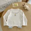 Camiseta de Manga Larga con Dibujos Animados para Niñas FHW, Nuevo Producto de Otoño, Camiseta Básica Suelta Linda y Elegante para Bebés Niñas