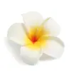 Acessório de cabelo estilo férias, cabeça de flor de frangipani em espuma EVA de 4,5 cm, acessório de chapéu de palha feito à mão DIY, flor de decoração para a praia