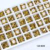 Dongzhou Cristal K9 Diamante de Manicura Cuadrado Ángulo Recto Color Super Flash Diamante de Vidrio diy Accesorios de Manicura Diamante Fondo Puntiagudo