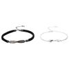 Pulsera de pareja Mobius de venta caliente para hombres y mujeres, un par de regalo de San Valentín, cuerda de mano tejida, pulsera de nicho con letras