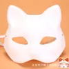 Halloween DIY Blanco Ópera de Pekín Hecho a Mano Jardín de Infancia Arte en Pulpa de Papel Transfronterizo Máscara de Mascarada Blanca en Blanco para Pintar a Mano