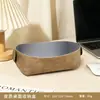 Caja de Almacenamiento con Portalápices de Cuero, Decoración de Escritorio Retro, Portalápices de Lujo Ligero, Soporte para Control Remoto de Regalo, Tubo de Almacenamiento para Pinceles de Maquillaje de Escritorio
