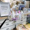 Celebridad de Internet Uñas Artísticas Campana de Cristal Transparente Decoración Navideña para Uñas Colgante de Lazo Dorado y Plateado Blanco y Negro