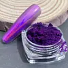 Polvo de espejo mágico láser transfronterizo polvo para uñas polvo para uñas resistente al derretimiento polvo dorado y plateado navideño polvo colorido suministro de joyería para uñas