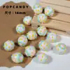 Contas Pintadas à Mão Coloridas Coração Xx Contas DIY Colar Pulseira Pingente de Papelaria Menina Fofa Textura de Vidro Ins