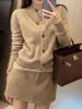 26 Novos Suéteres de Lã Pura Estilo Coreano para Outono e Inverno, Gola Redonda, Macios e Confortáveis, para o Dia a Dia, Cardigan de Malha com Manga Longa para Mulheres