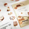 Cinta para Mascotas Crepúsculo Serie de Cartas de Otoño Diario Artístico Material para Manualidades Pegatinas de Bucle Decorativas 6 Diseños a Elegir