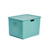 Venta al por mayor de fábrica con caja de almacenamiento con tapa de plástico PP para acabado de artículos diversos, caja pequeña para acabado de juguetes escolares de jardín de infantes