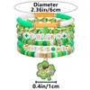 Amazon Cross-Border St. Pulseira de Trevo da Sorte Verde do Dia de São Patrício Conjunto de Pulseiras de Argila Macia para Festival Irlandês