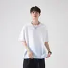 Verano 2024 nueva versión pública teñido por inmersión para hombre manga corta moderno combinable para pareja hombros caídos grandes degradado holgado camiseta