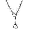 Collar de Cadena Deslizante con Forma de Corazón para Mujer, Nueva Moda Transfronteriza Europea y Americana, Cadena Versátil Personalizada de Acero Inoxidable