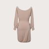 Vestido tipo suéter de punto acanalado para mujer de TAJA, de primavera y otoño, ajustado, con cintura y hombros descubiertos, de manga larga