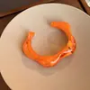 Pulseira Dopamina de Celebridade da Internet para Primavera e Verão para Mulheres, Joia Aberta Fresca e Irregular, Pulseira de Acrílico com Gradiente Macaron