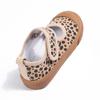 26 Zapatos Cuadrados para Niños Estampado de Leopardo Personalizado de Primavera y Otoño con Velcro Estilo Coreano de Corte Bajo y Punta Cuadrada Zapatos de Suela Inyectada para Niñas