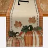 Nuevo camino de mesa de Halloween transfronterizo con estampado de calaveras, decoración de mesa con ambiente festivo, camino de mesa de lino resistente al calor y antideslizante