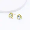 Accesorios de pendientes de gancho de moda con circonita, pendientes de pin de plata 925, pendientes de diadema colgantes, accesorios de pendientes hechos a mano DIY A24B