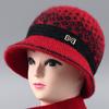 Chapéu de Inverno para Mulheres, Idosas, Chapéu de Lã Tricotado Quente com Forro de Fleece, Chapéu para Mãe de Meia-Idade e Idosa, Chapéu com Aba Larga e Proteção para Orelhas com Forro de Fleece