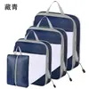 Juego de Cuatro Bolsas de Compresión para Viaje Personalizadas, Impermeables, a Prueba de Polvo, a Prueba de Humedad, para Maletas de Viaje y Bolsas de Empaque para Mudanzas