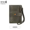 Nueva cartera de mujer RFID anti-escaneo transfronteriza, billetera corta multifuncional con 70% de descuento, monedero vintage de gran capacidad