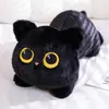 Almofada Grande de Gato Preto Boneca Grande Boneca Almofada Meninos e Meninas Dormindo Boneca Longa Brinquedo de Pelúcia com Pernas de Clipe