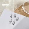 Liga de Prata White K Laço Joias para Nail Art Celebridade Cyber Luxo Leve Acessórios de Gravata Borboleta de Liga Tridimensional Unhas DIY