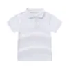 Camiseta Blanca de Niño Manga Corta Escuela Primaria Manga Corta Ropa Infantil Uniforme Escolar Cuello Polo Verano 2026