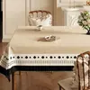Mantel estilo vintage, a prueba de aceite, impermeable, resistente al calor, fácil de limpiar, lujo ligero, sensación de alta gama, mantel para mesa de centro estilo retro francés