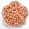 Cuentas redondas de acrílico de 4/6/8 mm, agujero recto, color sólido, material para abalorios hechos a mano DIY, cuentas lisas, cadena para teléfono móvil, cuentas sueltas