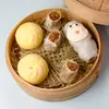 Esterilla Redonda Tejida a Mano de Paja para Cocinar al Vapor, Antiadherente, para Vaporizar Panecillos y Dumplings Pequeños