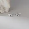 Pendientes de Planeta Incrustados con Diamantes de Plata de Ley S925 Nalan, Diseño Exquisito y Simple de Nicho, Pendientes Cósmicos Compactos M07764
