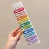 Pinzas de Colores Ovaladas para el Cabello de Niñas, Pinzas BB para Flequillo y Cabello Fino, Pinzas para el Pelo de Bebé Lindas de Cuadros de Gota de Agua