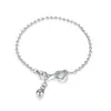Moda Nueva Japonesa y Coreana Lujo Ligero Simple Pulsera de Acero de Titanio Joyería para Mujer Diseño de Nicho Pulsera de Cuentas Redondas de Alta Gama
