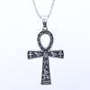 Estilo Punk Transfronterizo Personalizado En Stock Cruz Ankh Collar Antidesvanecimiento Acero Inoxidable Mitología Egipcia Colgante de Plata