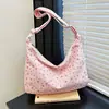 Bolsa Tote Moda Estilo Coreano para Mulheres, Bolsa Dumpling Casual Simples de Grande Capacidade, Bolsa Transversal de Ombro Único para Estudantes Escolares e Deslocamento