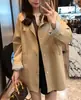 Gabardina Casual de Estilo Coreano con Temperamento para Mujer, Longitud Media, Nuevo 2026 Primavera Otoño, Holgada, Estilo Británico, Abrigo Pequeño