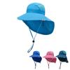 Chapéu de Pescador Infantil Chapéu Cachecol de Secagem Rápida para Exterior Chapéu de Sol Esportivo de Aba Larga Placa Leve Letra Corda à Prova de Vento Ajustável