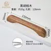 Venta al por mayor de fábrica manija de madera para puerta de gabinete manija para puerta de armario de gabinete nogal negro de haya madera de registro de cajón manija pequeña